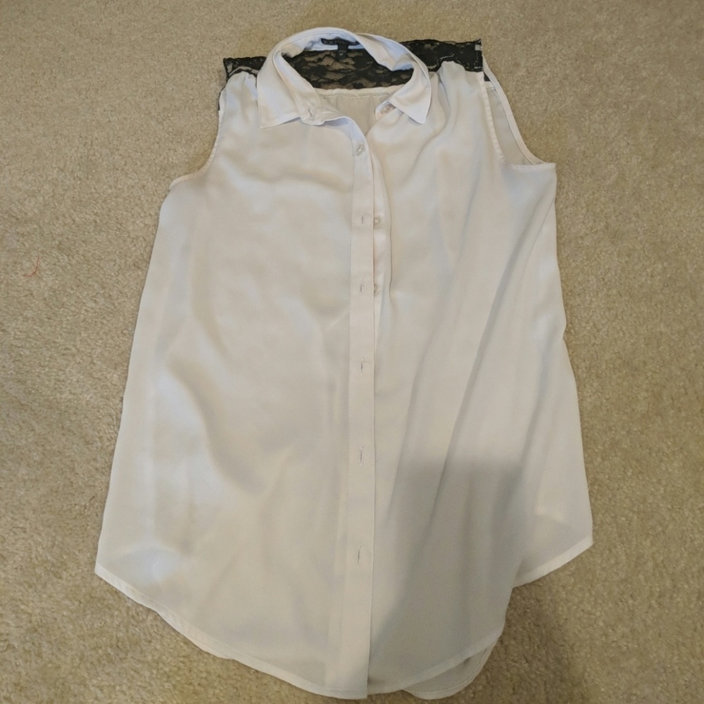 LACE BACK BUTTON UP TANK BY EXPRESS!
